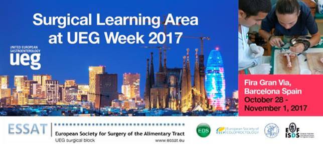 Register for the ESSAT Surgical Learning Area at UEG Week 2017